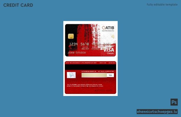 Libyen Assaray ATIB Bank Visa Classic Card Beispielvorschau